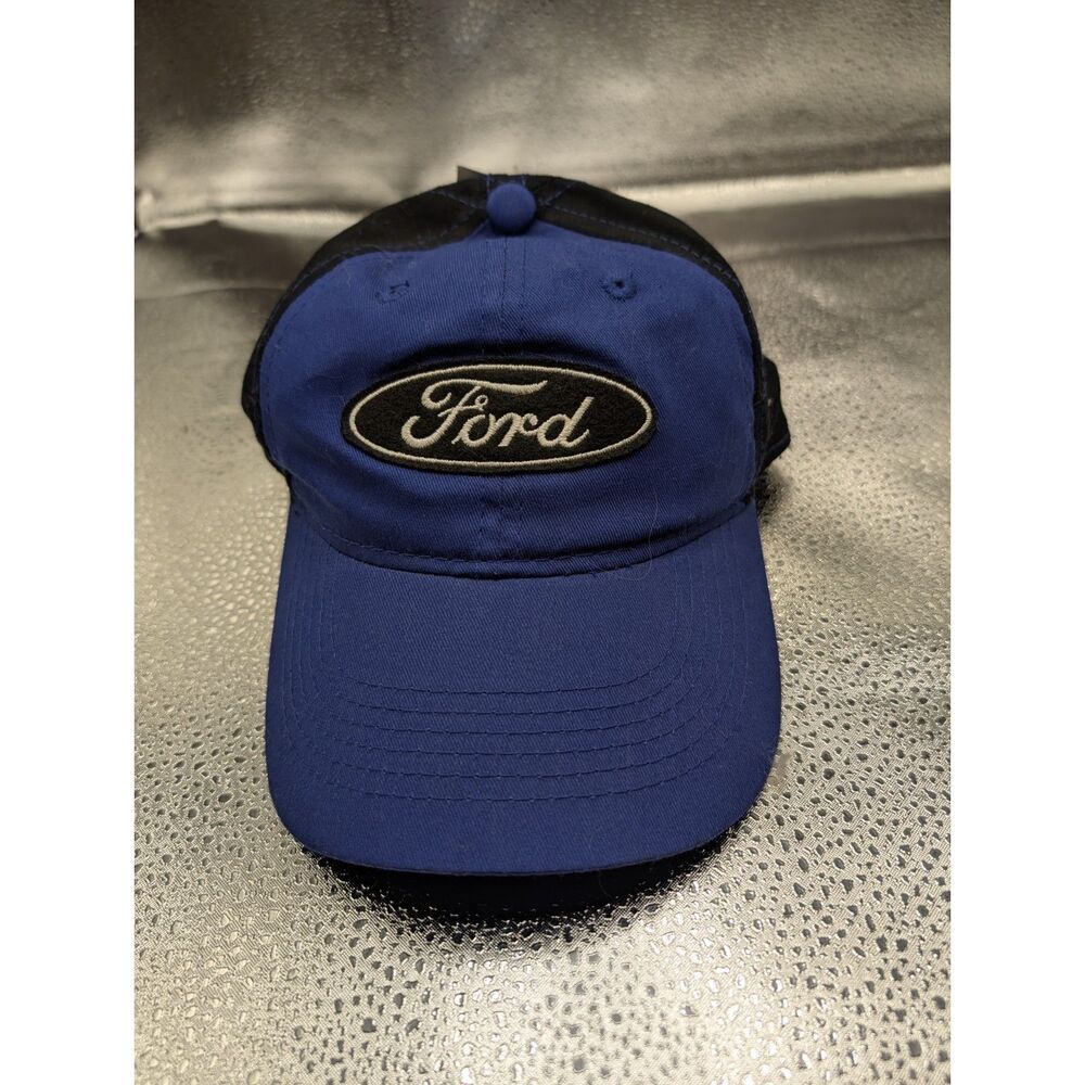 Ford Logo Snapback Hat Blue Black Official Licensed Trucker Cap NWT One Size